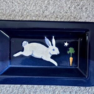 Karen Howell Navy Blue Rabbit Design Tray
